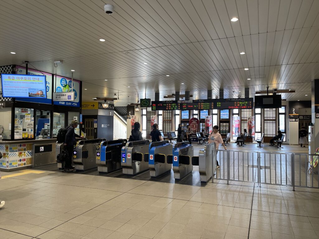 JR倉敷駅の改札口(1箇所のみです)