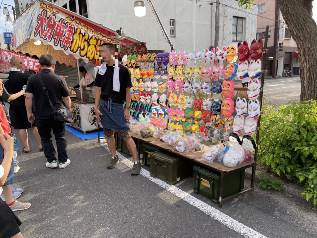 お面の露天